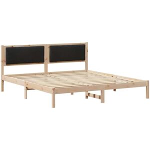 Bed Frame with Headboard Black 180 x 200 cm Solid Pine Wood vidaXL Bed Frame with Headboard Black 180 x 200 cm Solid Pine Wood vidaXL