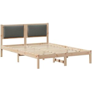 Bed Frame with Headboard Dark Grey 150 x 200 cm Solid Pine Wood vidaXL Bed Frame with Headboard Dark Grey 150 x 200 cm Solid Pine Wood vidaXL