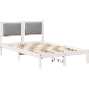 Bed Frame Light Grey 120 x 200 cm Solid Pine Wood vidaXL Bed Frame Light Grey 120 x 200 cm Solid Pine Wood vidaXL