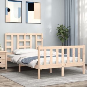 JINLEFU Bed Frame without Mattress 120x200 cm Solid Wood Pine vidaXL JINLEFU Bed Frame without Mattress 120x200 cm Solid Wood Pine vidaXL