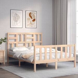 Bed Frame without Mattress Double Solid Wood Pine vidaXL Bed Frame without Mattress Double Solid Wood Pine vidaXL