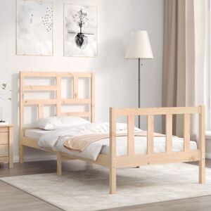 Bed Frame without Mattress Single Solid Wood Pine vidaXL Bed Frame without Mattress Single Solid Wood Pine vidaXL