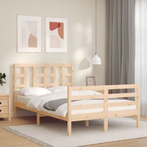 Bed Frame without Mattress Small Double Solid Wood Pine vidaXL Bed Frame without Mattress Small Double Solid Wood Pine vidaXL