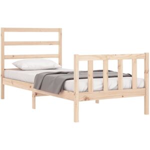 JINLEFU Bed Frame without Mattress 90x190 cm Single Solid Wood Pine vidaXL JINLEFU Bed Frame without Mattress 90x190 cm Single Solid Wood Pine vidaXL