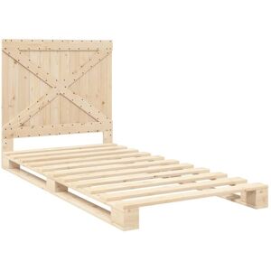 Bed Frame without Mattress with Headboard 100x200 cm Solid Wood Vidaxl Bed Frame without Mattress with Headboard 100x200 cm Solid Wood Vidaxl