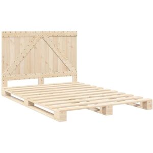 Vidaxl - Bed Frame without Mattress with Headboard 140x200 cm Solid Wood Vidaxl - Bed Frame without Mattress with Headboard 140x200 cm Solid Wood