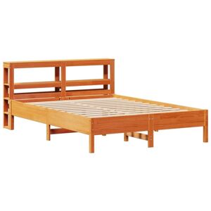 Bed Frame without Mattress Wax Brown 140x200 cm Solid Wood Pine Vidaxl Bed Frame without Mattress Wax Brown 140x200 cm Solid Wood Pine Vidaxl