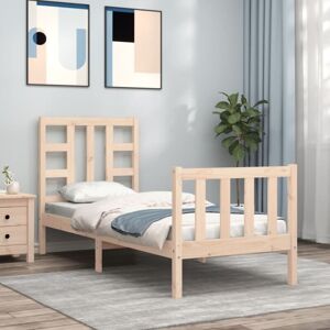 Bed Frame without Mattress Small Single Solid Wood Pine vidaXL Bed Frame without Mattress Small Single Solid Wood Pine vidaXL