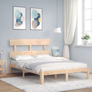 Bed Frame without Mattress Small Double Solid Wood Pine vidaXL Bed Frame without Mattress Small Double Solid Wood Pine vidaXL