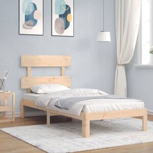 Bed Frame without Mattress Small Single Solid Wood Pine vidaXL Bed Frame without Mattress Small Single Solid Wood Pine vidaXL