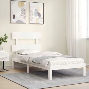Bed Frame without Mattress White 100x200 cm Solid Wood Pine Vidaxl Bed Frame without Mattress White 100x200 cm Solid Wood Pine Vidaxl