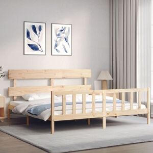Bed Frame without Mattress Super King Size Solid Wood Pine vidaXL Bed Frame without Mattress Super King Size Solid Wood Pine vidaXL