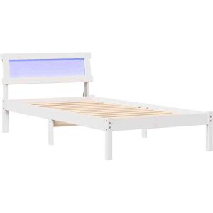 Bed Frame with Headboard White 75 x 190 cm Solid pine wood Vidaxl Bed Frame with Headboard White 75 x 190 cm Solid pine wood Vidaxl