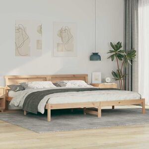 Vidaxl - Bed Frame with Headboard Brown 180 x 200 cm Solid pine wood Vidaxl - Bed Frame with Headboard Brown 180 x 200 cm Solid pine wood
