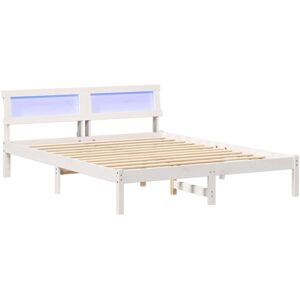 Bed Frame with Headboard White 160 x 200 cm Solid pine wood Vidaxl Bed Frame with Headboard White 160 x 200 cm Solid pine wood Vidaxl