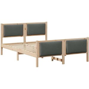 Bed Frame with Headboard Dark Grey 160 x 200 cm Fabric vidaXL Bed Frame with Headboard Dark Grey 160 x 200 cm Fabric vidaXL