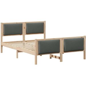 Bed Frame with Headboard Dark Grey 140 x 200 cm Fabric vidaXL Bed Frame with Headboard Dark Grey 140 x 200 cm Fabric vidaXL