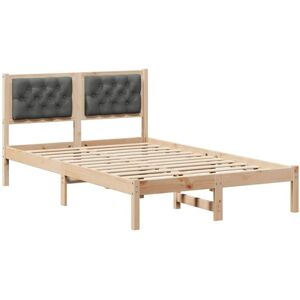 Bed Frame with Headboard Dark Grey 120 x 190 cm Solid Pine Wood vidaXL Bed Frame with Headboard Dark Grey 120 x 190 cm Solid Pine Wood vidaXL