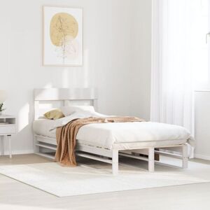 Bed Frame without Mattress White 100x200 cm Solid Wood Pine vidaXL Bed Frame without Mattress White 100x200 cm Solid Wood Pine vidaXL