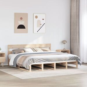 Vidaxl - Bed Frame without Mattress 180x200 cm Super King Solid Wood Pine Vidaxl - Bed Frame without Mattress 180x200 cm Super King Solid Wood Pine