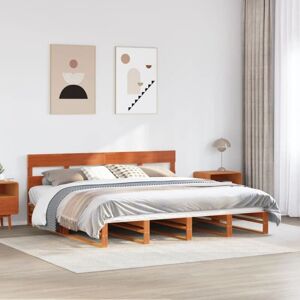Bed Frame without Mattress Wax Brown 180x200 cm Super King Solid Wood Pine Vidaxl Bed Frame without Mattress Wax Brown 180x200 cm Super King Solid Wood Pine Vidaxl