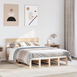 Vidaxl - Bed Frame without Mattress 120x190 cm Small Double Solid Wood Pine Vidaxl - Bed Frame without Mattress 120x190 cm Small Double Solid Wood Pine