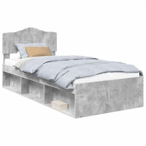 Bed Frame Concerte Grey 90 x 190 cm Solid Pine Wood vidaXL Bed Frame Concerte Grey 90 x 190 cm Solid Pine Wood vidaXL
