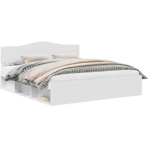 Bed Frame with Headboard White 180 x 200 cm Solid Pine Wood vidaXL Bed Frame with Headboard White 180 x 200 cm Solid Pine Wood vidaXL