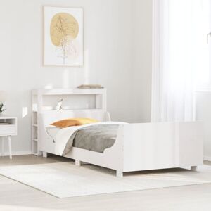 Vidaxl - Bed Frame without Mattress White 75x190 cm Small Single Solid Wood Pine Vidaxl - Bed Frame without Mattress White 75x190 cm Small Single Solid Wood Pine