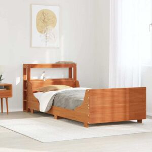 Bed Frame without Mattress Wax Brown 100x200 cm Solid Wood Pine Vidaxl Bed Frame without Mattress Wax Brown 100x200 cm Solid Wood Pine Vidaxl