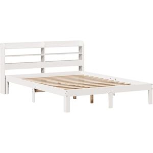 Vidaxl - Bed Frame with Headboard without Mattress White 140x200 cm Vidaxl - Bed Frame with Headboard without Mattress White 140x200 cm