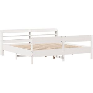 Bed Frame without Mattress White 200x200 cm Solid Wood Pine Vidaxl Bed Frame without Mattress White 200x200 cm Solid Wood Pine Vidaxl