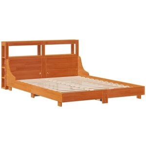 Bed Frame without Mattress Wax Brown 120x200 cm Solid Wood Pine Vidaxl Bed Frame without Mattress Wax Brown 120x200 cm Solid Wood Pine Vidaxl