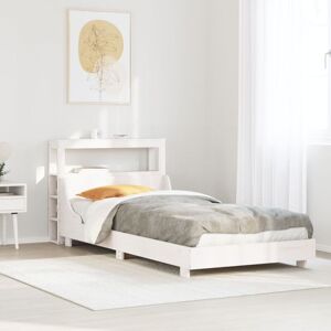 Vidaxl - Bed Frame without Mattress White 75x190 cm Small Single Solid Wood Pine Vidaxl - Bed Frame without Mattress White 75x190 cm Small Single Solid Wood Pine