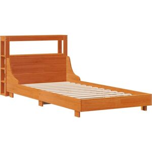 Vidaxl - Bed Frame without Mattress Wax Brown 90x190 cm Single Solid Wood Pine Vidaxl - Bed Frame without Mattress Wax Brown 90x190 cm Single Solid Wood Pine
