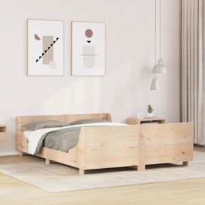 vidaXL Bed Frame with Headboard 120x190 cm - Wooden Support for Mattress vidaXL Bed Frame with Headboard 120x190 cm - Wooden Support for Mattress