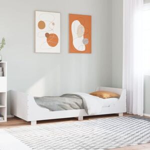 vidaXL Bed Frame White 75x190 cm Solid Wood Pine - Bed Frame vidaXL Bed Frame White 75x190 cm Solid Wood Pine - Bed Frame