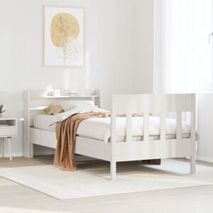 Vidaxl - Bed Frame without Mattress White 90x200 cm Solid Wood Pine Vidaxl - Bed Frame without Mattress White 90x200 cm Solid Wood Pine