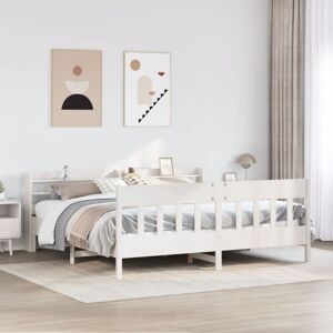 Vidaxl - Bed Frame without Mattress White 180x200 cm Super King Solid Wood Pine Vidaxl - Bed Frame without Mattress White 180x200 cm Super King Solid Wood Pine