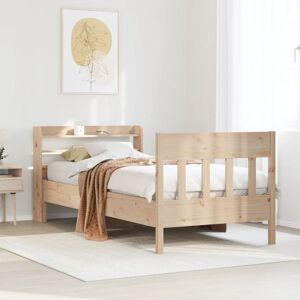 Vidaxl - Bed Frame without Mattress 75x190 cm Small Single Solid Wood Pine Vidaxl - Bed Frame without Mattress 75x190 cm Small Single Solid Wood Pine