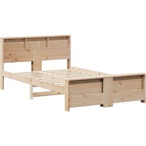 Vidaxl - Bed Frame with Headboard Brown 120 x 190 cm Solid pine wood Vidaxl - Bed Frame with Headboard Brown 120 x 190 cm Solid pine wood