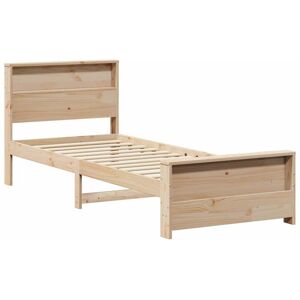 Bed Frame with Headboard Brown 80 x 200 cm Solid pine wood Vidaxl Bed Frame with Headboard Brown 80 x 200 cm Solid pine wood Vidaxl