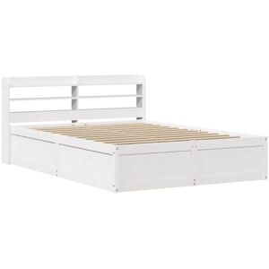 Bed Frame with Headboard White 150x200 cm King Size Solid Wood Pine Vidaxl Bed Frame with Headboard White 150x200 cm King Size Solid Wood Pine Vidaxl