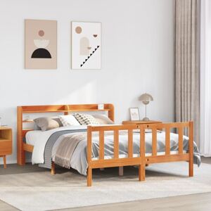 Bed Frame with Headboard without Mattress Wax Brown 120x190 cm Small Double Vidaxl Bed Frame with Headboard without Mattress Wax Brown 120x190 cm Small Double Vidaxl