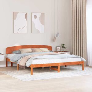 Vidaxl - Bed Frame with Headboard Brown 180 x 200 cm Solid Pine wood Vidaxl - Bed Frame with Headboard Brown 180 x 200 cm Solid Pine wood