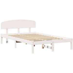 Bed Frame with Headboard White 120 x 190 cm Solid Pine wood Vidaxl Bed Frame with Headboard White 120 x 190 cm Solid Pine wood Vidaxl