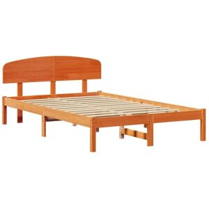 Bed Frame with Headboard Brown 120 x 200 cm Solid Pine wood Vidaxl Bed Frame with Headboard Brown 120 x 200 cm Solid Pine wood Vidaxl