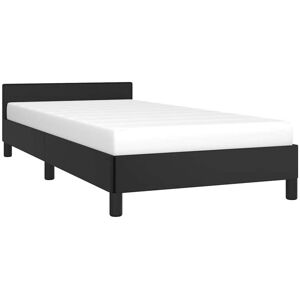 vidaXL Bed Frame with Headboard Faux Leather Bed Base - Bed Frame vidaXL Bed Frame with Headboard Faux Leather Bed Base - Bed Frame
