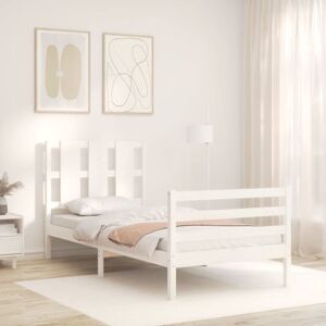 Bed Frame without Mattress White Small Single Solid Wood Vidaxl Bed Frame without Mattress White Small Single Solid Wood Vidaxl