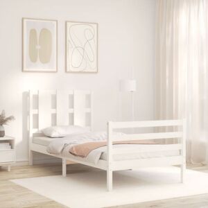 Bed Frame without Mattress White 100x200 cm Solid Wood Vidaxl Bed Frame without Mattress White 100x200 cm Solid Wood Vidaxl